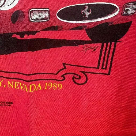 Vintage 1989 Ferrari Club of America Virginia City Tee Shirt Size XXl - Picture 5 of 16